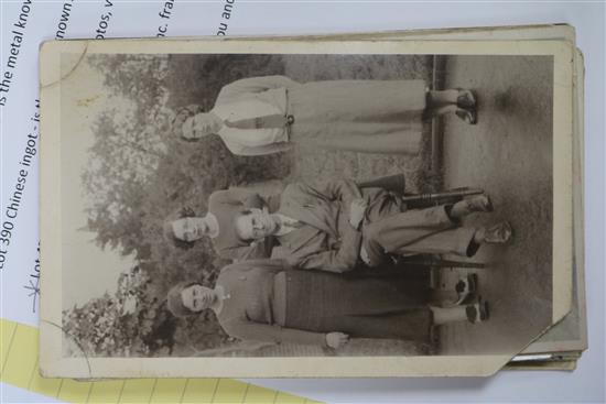 Two albums of Edwardian and later postcards, subjects include a girl with a large early German teddy bear, YWCA, hospital ward scenes